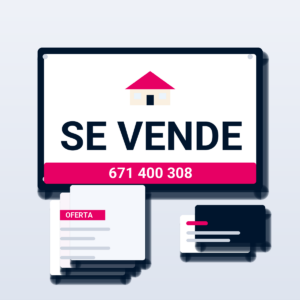 Carteles, flyers y tarjetas para inmobiliarias